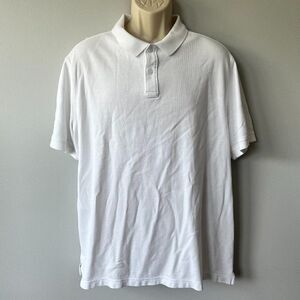Nordstrom Men's Shop White Polo Shirt Size 2XL